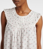 Dôen Verity floral embroidered cotton minidress