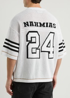 Nahmias Football Open-knit Cotton T-shirt White