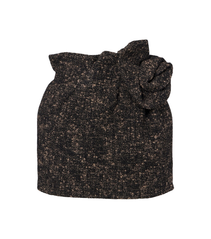 Photo: Magda Butrym Wool and cashmere-blend bouclé miniskirt