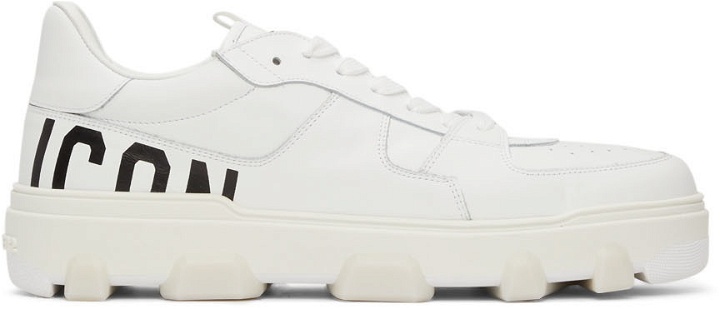 Photo: Dsquared2 White Basket Low-Top Sneakers