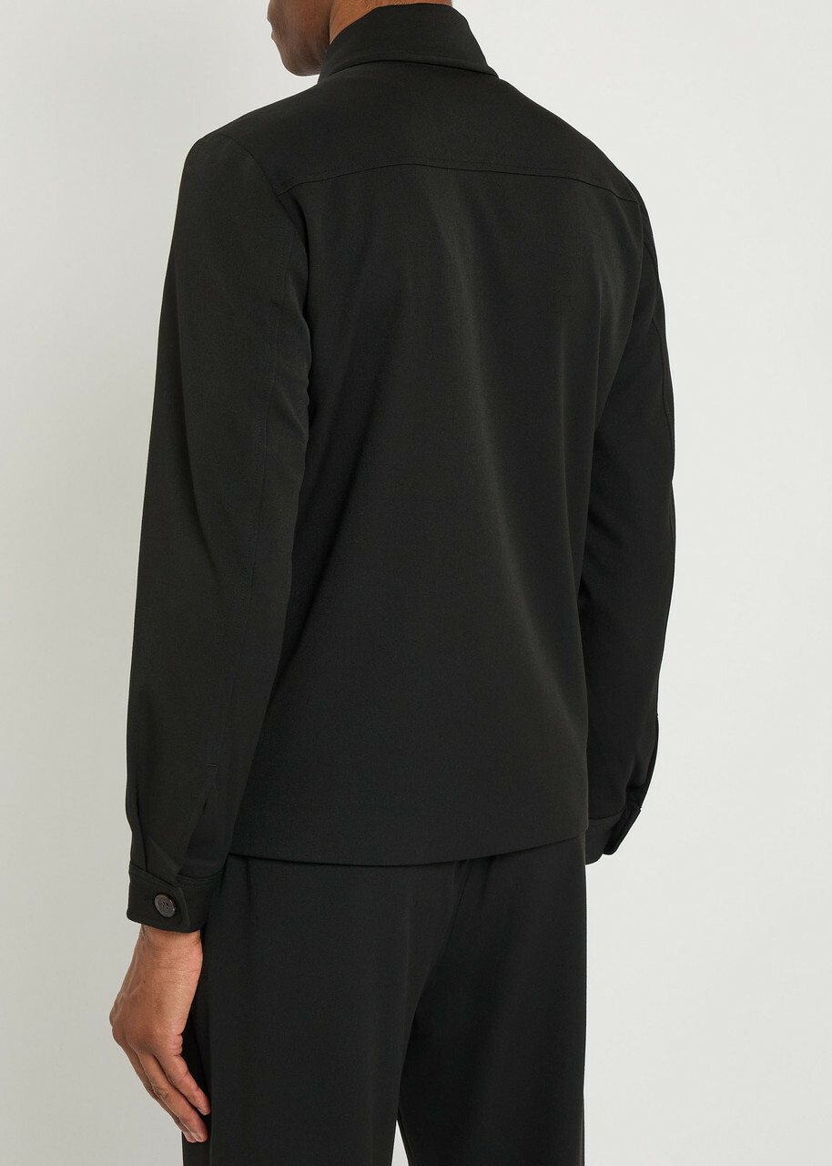 Les Deux Marseille Hybrid Woven Overshirt Black