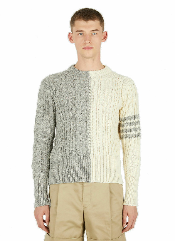 Photo: Aran Cable Stitch Sweater in Grey