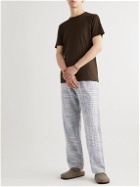SMR Days - Jumeirah Straight-Leg Checked Cotton-Khadi Trousers - Blue