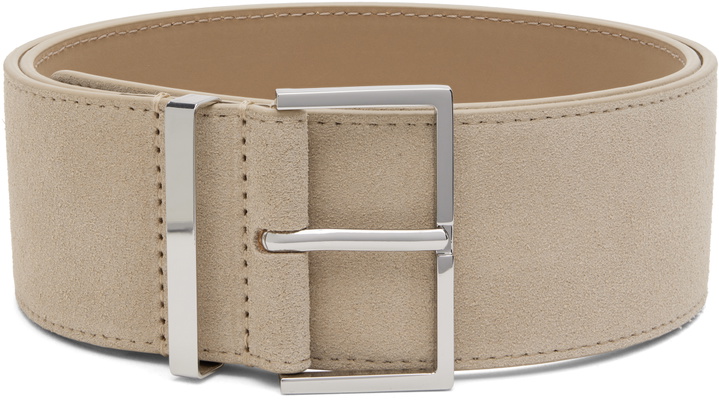 Photo: The Frankie Shop Gray Evro Suede Leather Belt