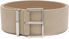 The Frankie Shop Gray Evro Suede Leather Belt