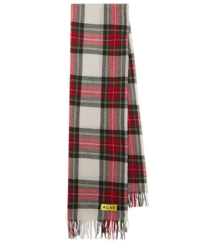Photo: Acne Studios Checked wool and cashmere scarf