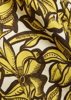 Alemais Mona Printed Halterneck Hemp Mini Dress Yellow