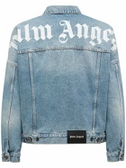 PALM ANGELS - Logo Print Cotton Denim Jacket