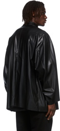 N.Hoolywood Black Faux-Leather Jacket