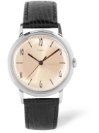 Timex - Marlin Stainless Steel and Textured-Leather Watch