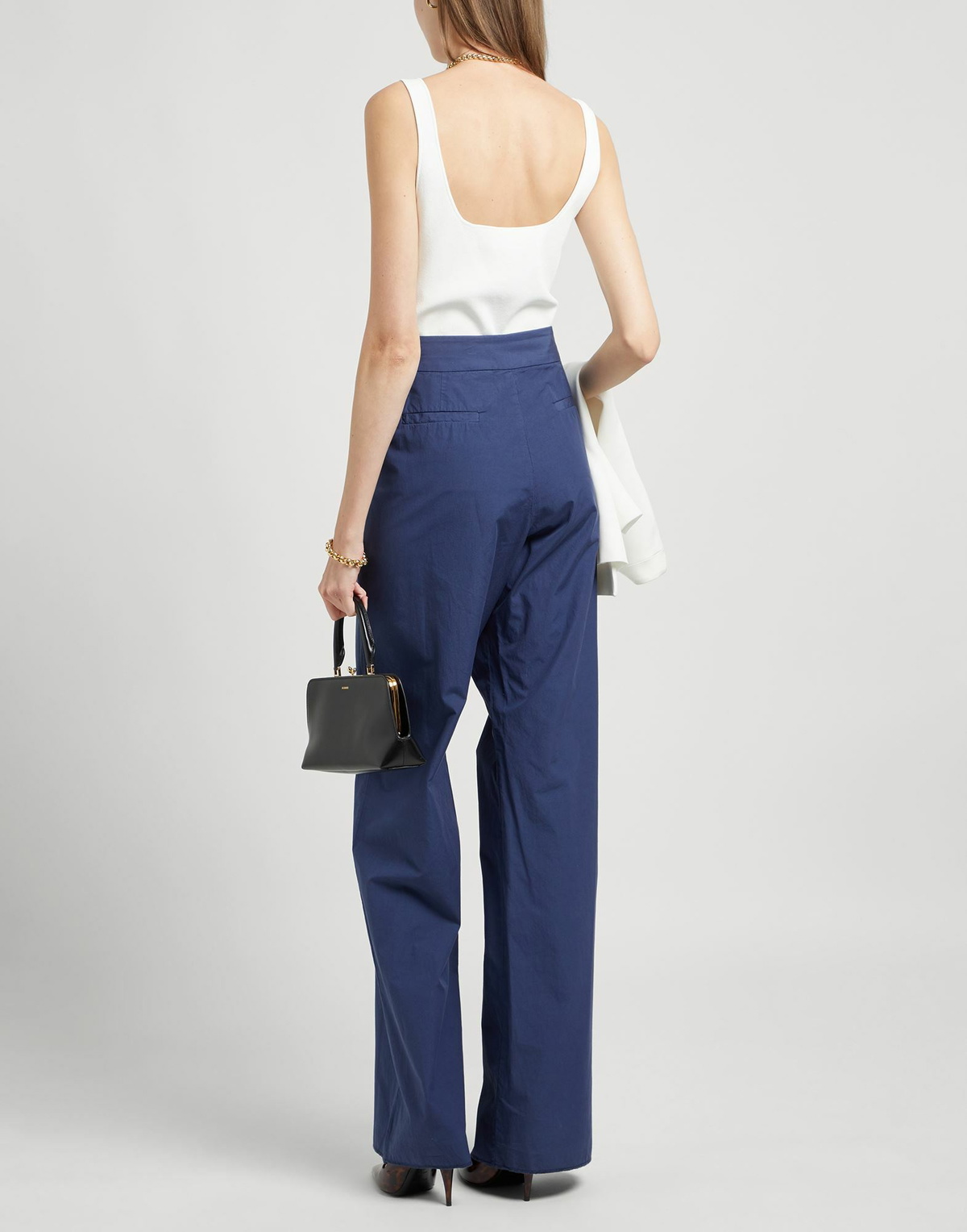 Malo Womens Pants in Navy