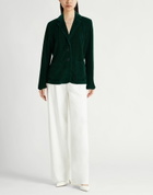 120% Lino Womens Blazer Dark in Green