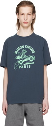 Maison Kitsuné Navy Racing Fox T-Shirt