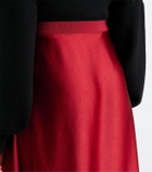 Fforme Carina asymmetric satin maxi skirt