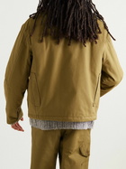 Loewe - Corduroy and Leather-Trimmed Cotton-Canvas Jacket - Brown