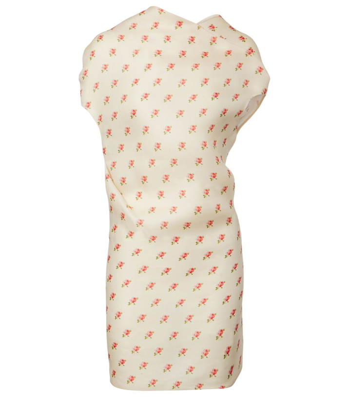 Photo: Khaite Floral draped silk minidress