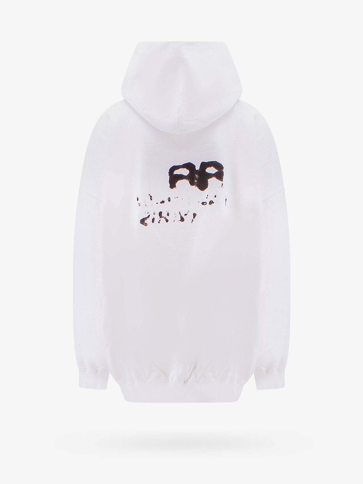 Balenciaga Women's Cotton Hooded Sweatshirt White