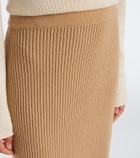 Jardin des Orangers Virgin wool and cashmere midi skirt