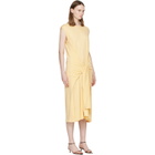 TOTEME Yellow Tie-Waist Jersey Midi Dress