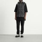 Rick Owens x Moncler Geocamo Flight Ziplock Hooded Vest in Black