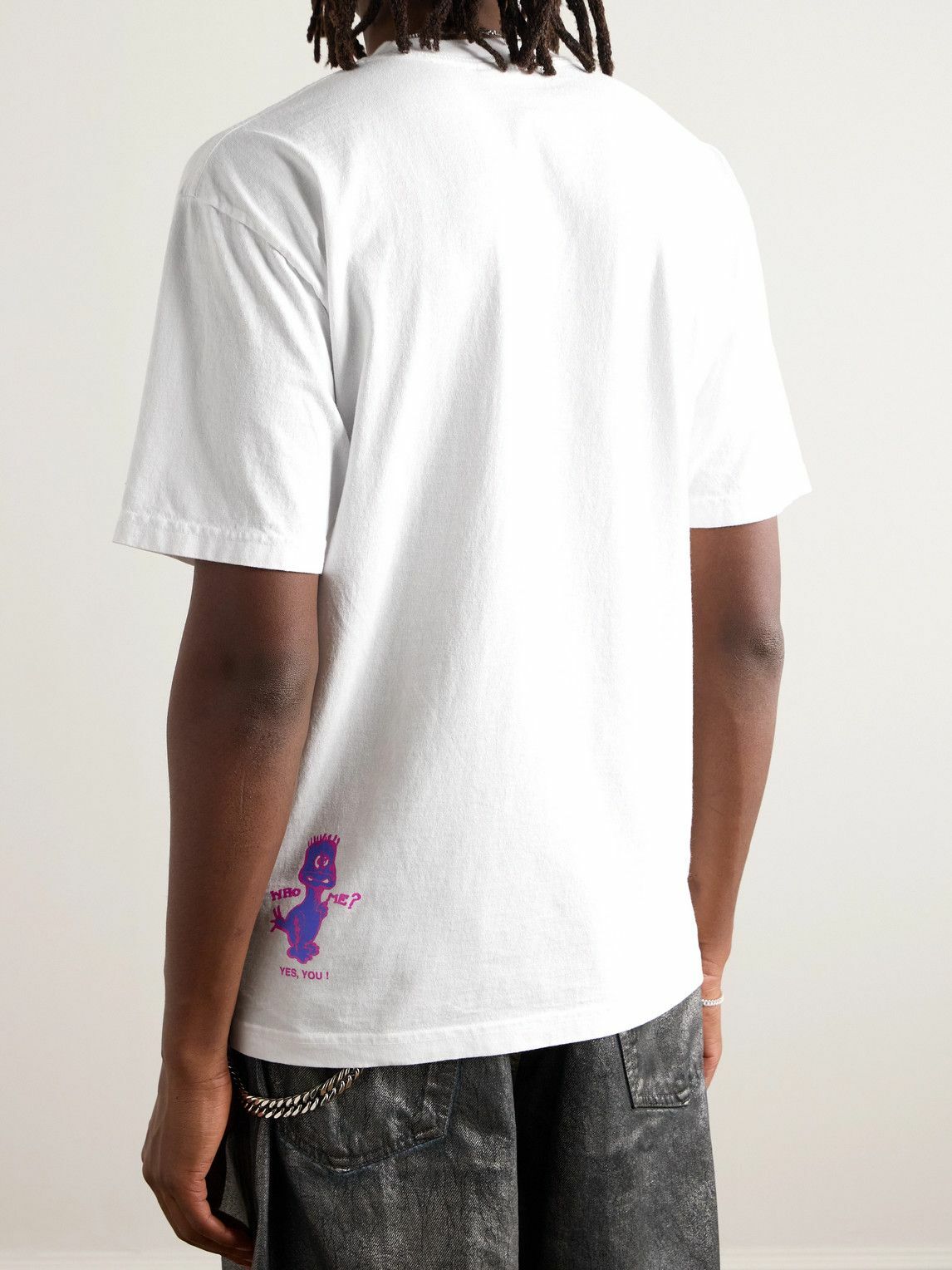 Stray Rats - Printed Cotton-Jersey T-Shirt - White Stray Rats