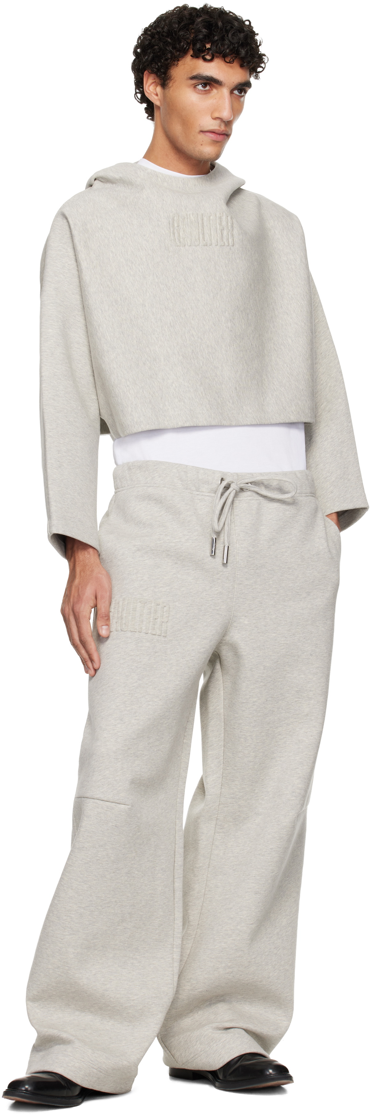 Jean Paul Gaultier Gray 'The Embossed Gaultier' Hoodie