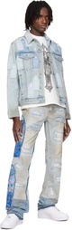 Who Decides War Blue Patched Arch Denim Jacket