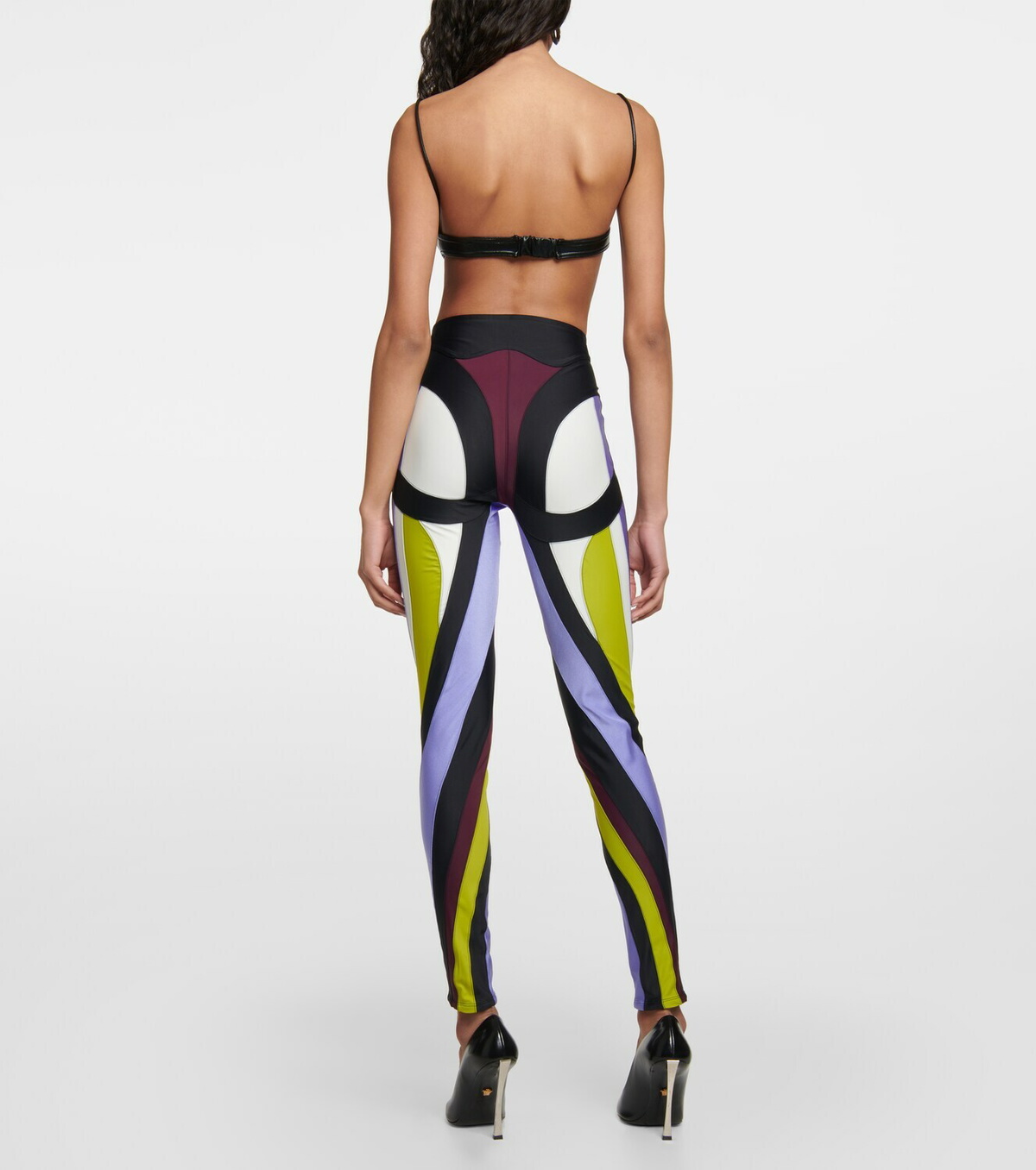 Mugler Printed high-rise leggings Mugler