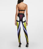 Mugler Printed high-rise leggings