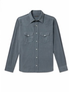 TOM FORD - Cotton-Corduroy Shirt - Gray