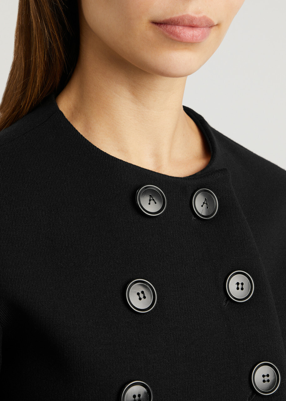 Alaïa Double-breasted Wool-blend Cardigan Black ALAÏA