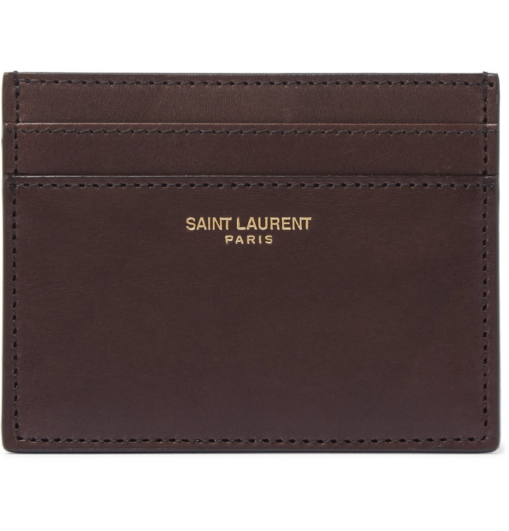 Photo: SAINT LAURENT - Leather Cardholder - Brown