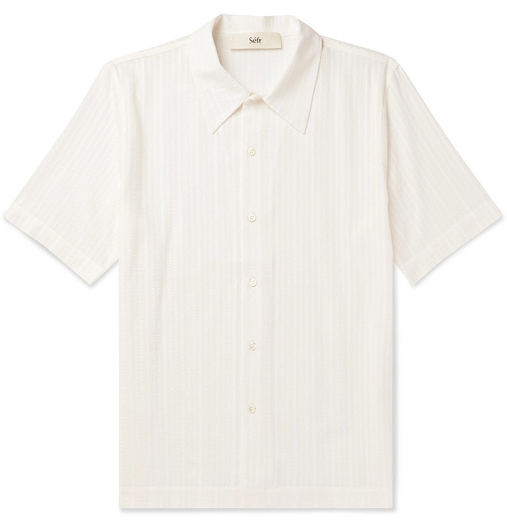 Photo: Séfr - Suneham Embroidered Cotton-Blend Shirt - White