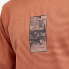 GR10K Men's Heavy Waffle Long Sleeve T-Shirt in Upupa Red
