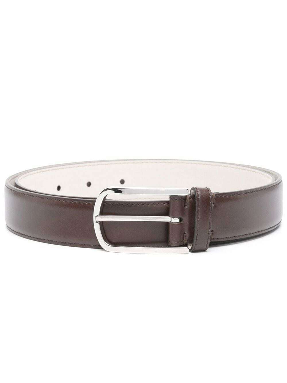 Brunello Cucinelli Black Calf Leather Bos Taurus Regular Belt main image 1