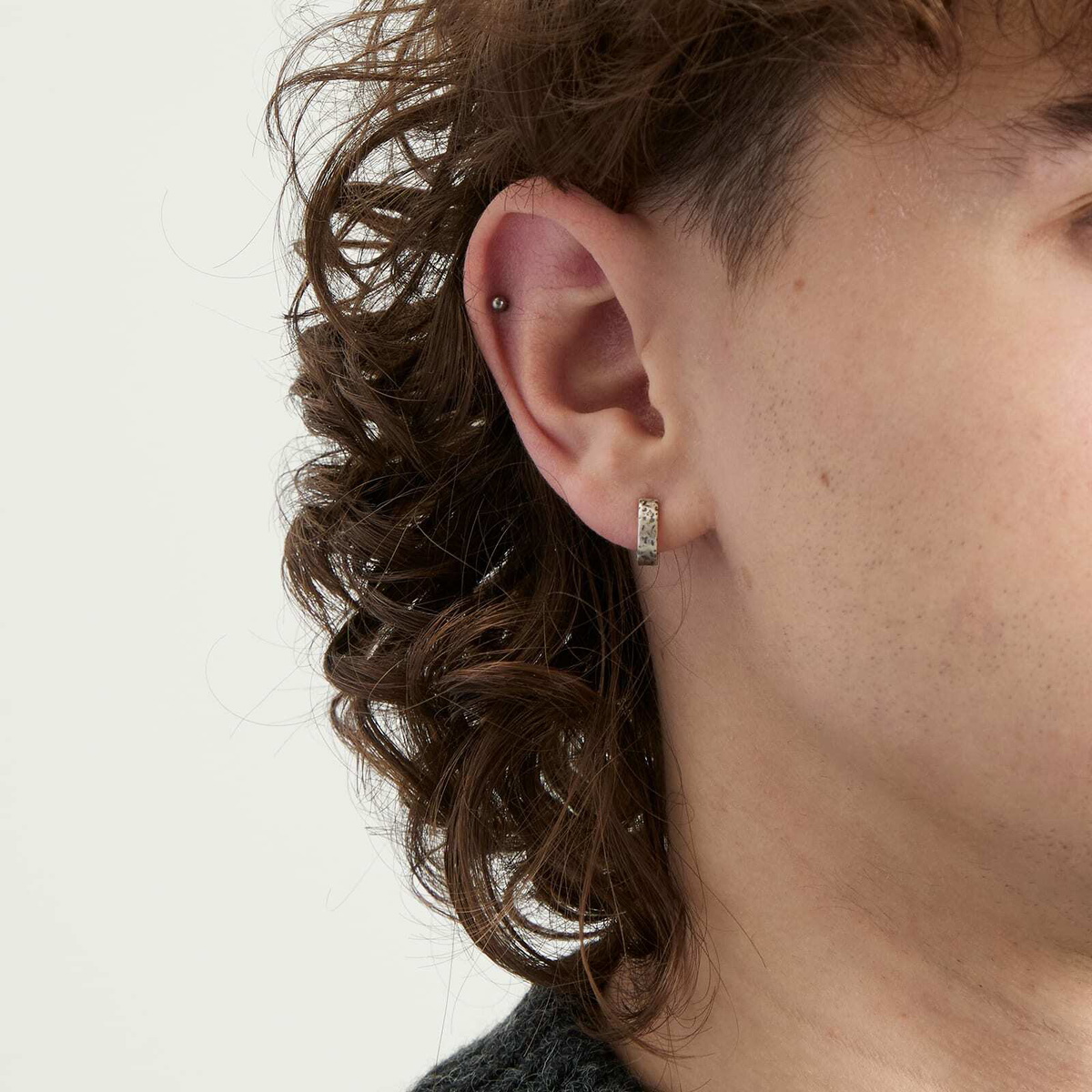 Serge DeNimes Men's Forge Earring in Silver 