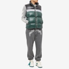 Palm Angels Men's Track Puffer Gilet in Green/Black