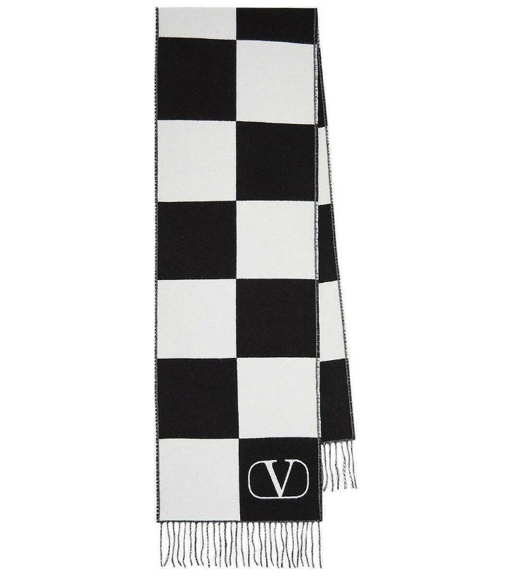 Photo: Valentino Exchess jacquard wool and cashmere scarf