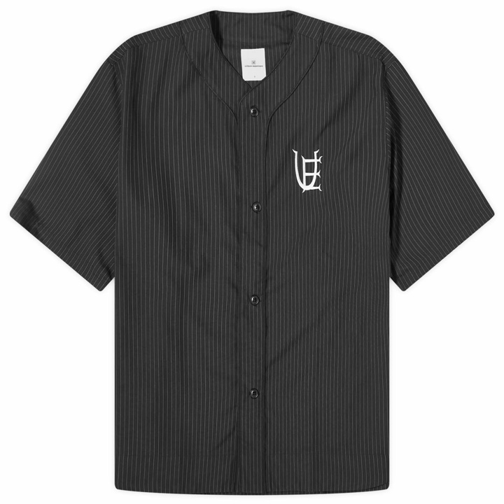 Photo: Uniform Experiment Men's Pin Stripe Baseball Shirt in Black