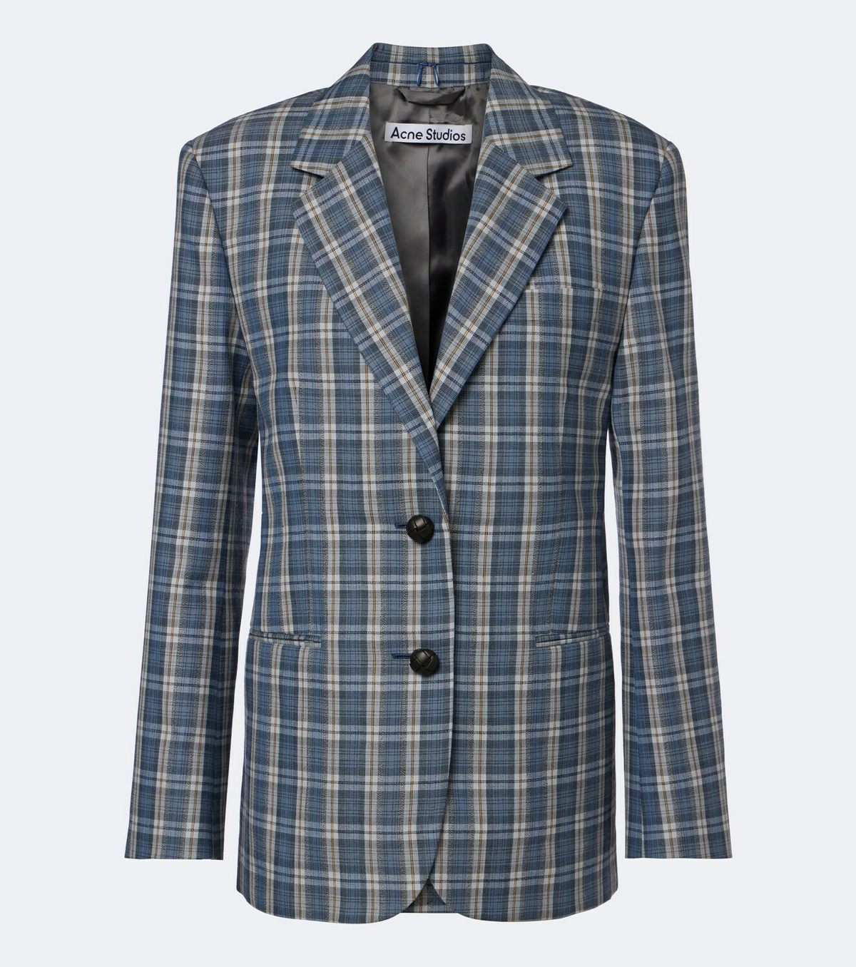 Acne Studios Plaid wool mouliné blazer