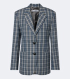 Acne Studios Plaid wool mouliné blazer