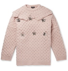 Raf Simons - Embellished Virgin Wool Sweater - Pink