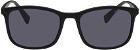 Prada Eyewear Black Linea Rossa Rectangle Sunglasses