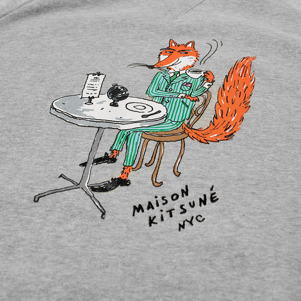 Maison Kitsuné Men's by Olympia Le-Tan Coffee Fox Crew Sweat