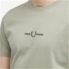 Fred Perry Men's Embroidered T-Shirt in Warm Grey