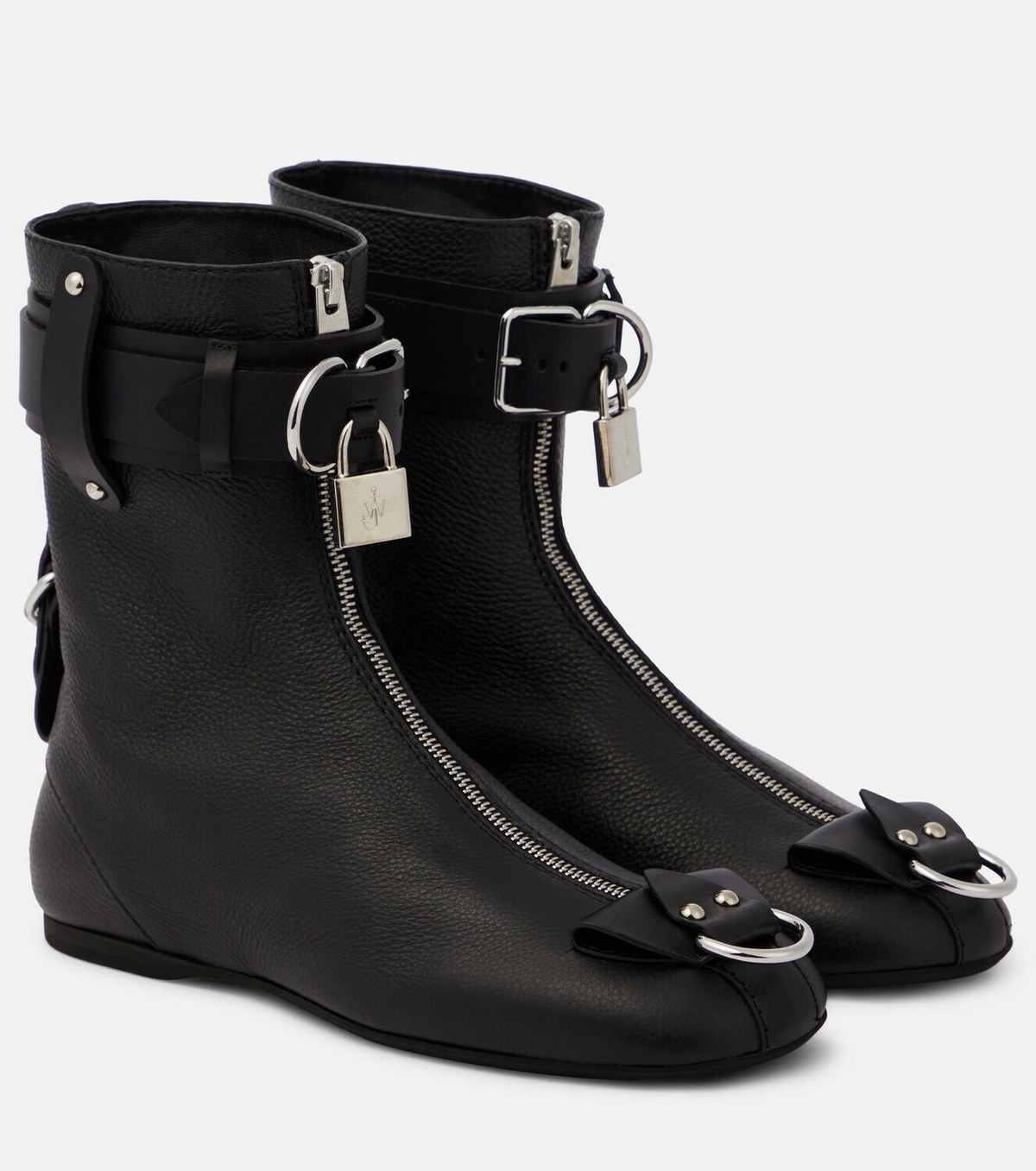 JW Anderson Lock leather ankle boots JW Anderson