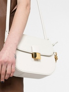 Bottega Veneta White Small Desiree Leather Cross Body Bag