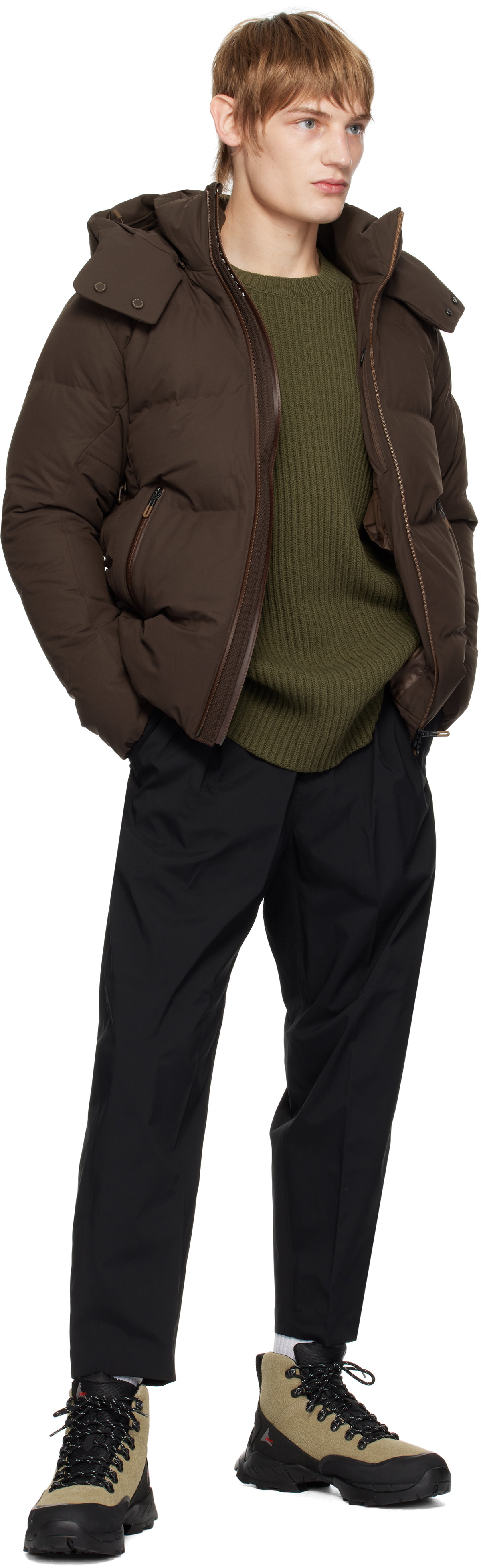 Descente ALLTERRAIN Brown Mizusawa Mountaineer Down Jacket