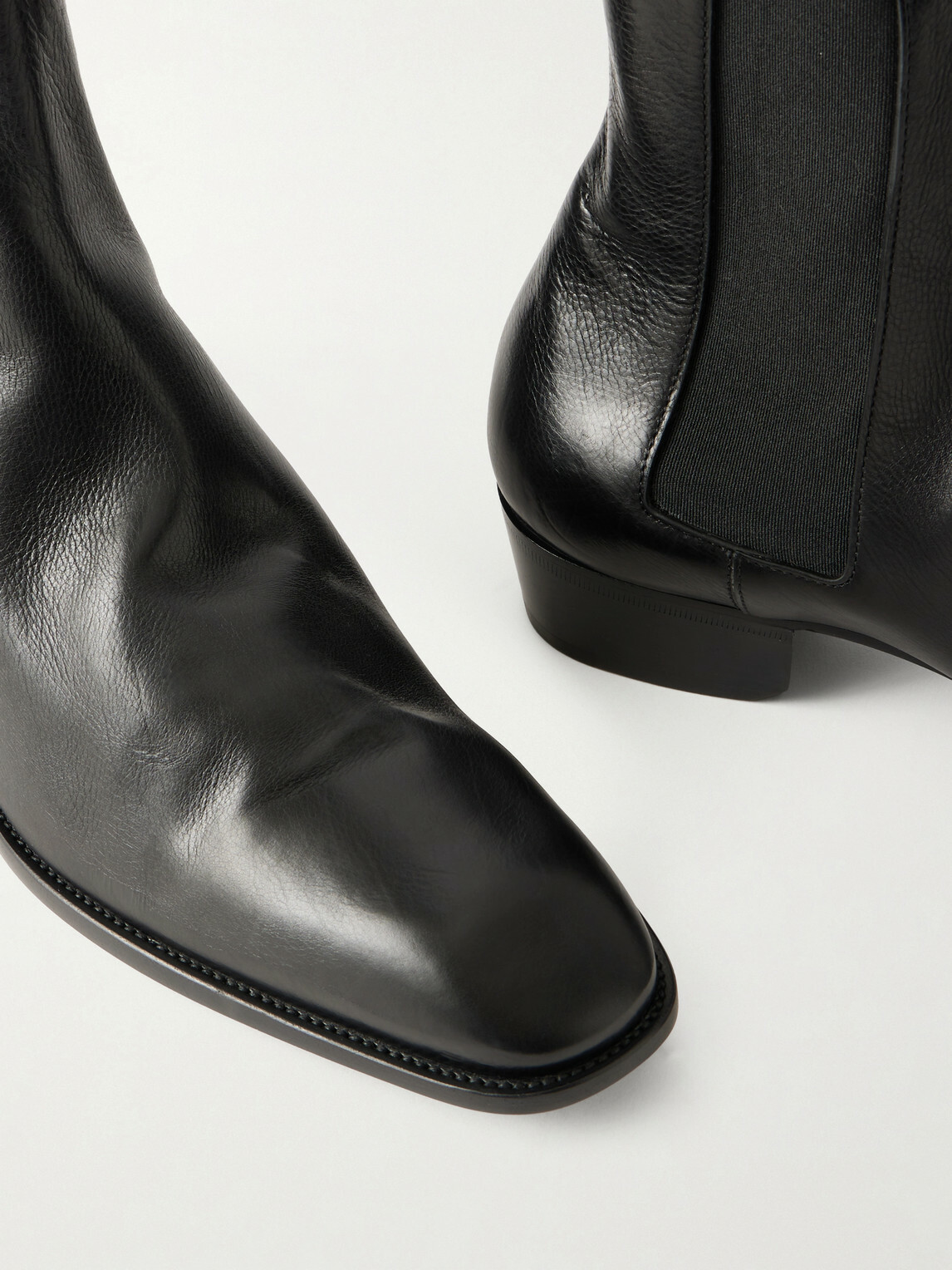 SAINT LAURENT - Stanton Leather Chelsea Boots - Black