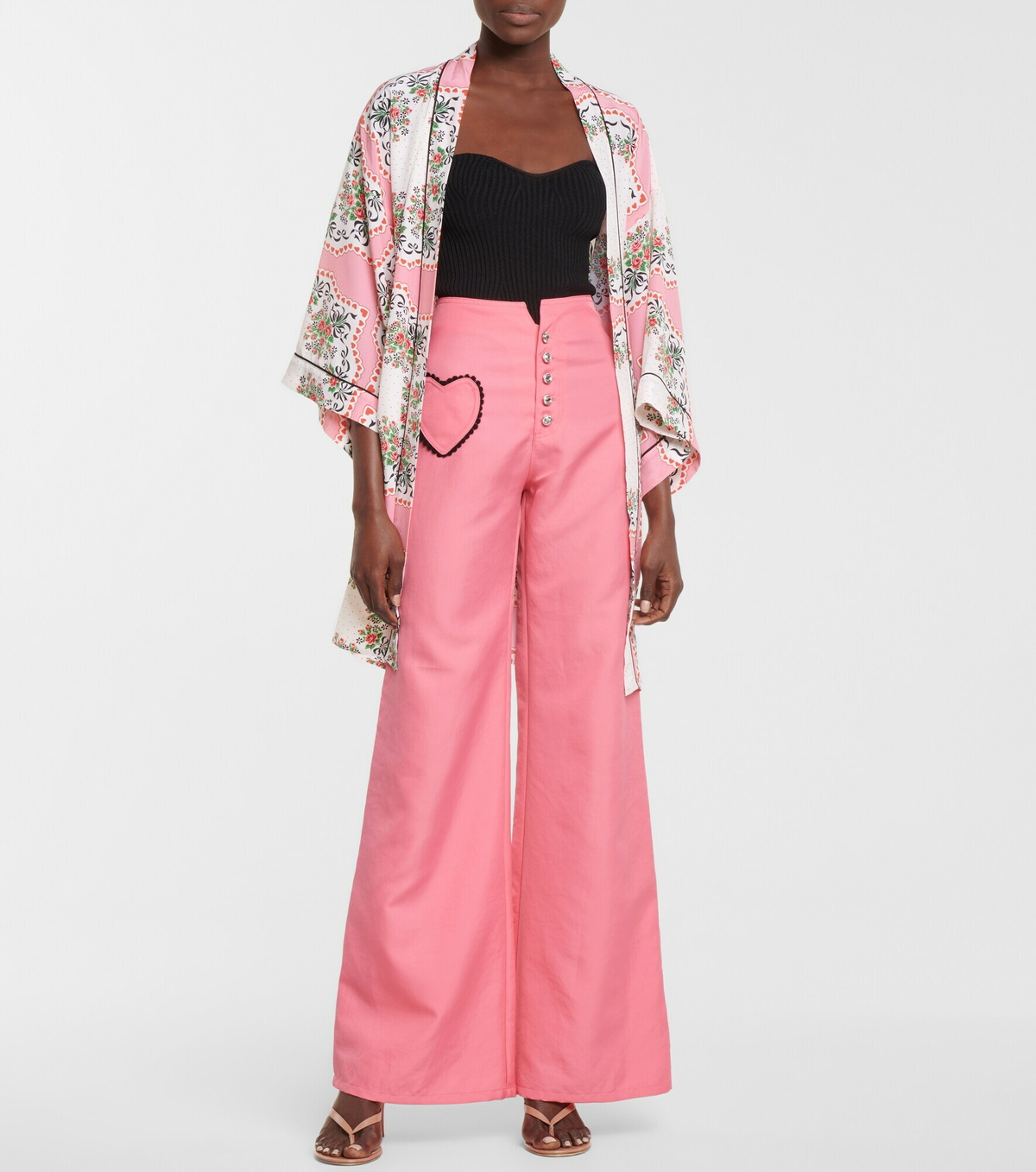 Rodarte - High-rise wide-leg twill pants